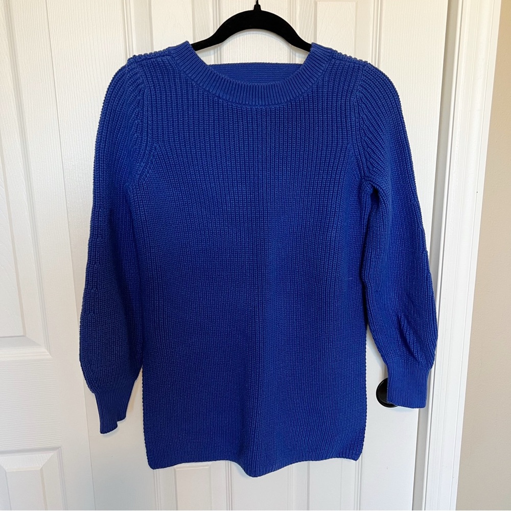 LOFT Shaker Knit Open Back Sweater